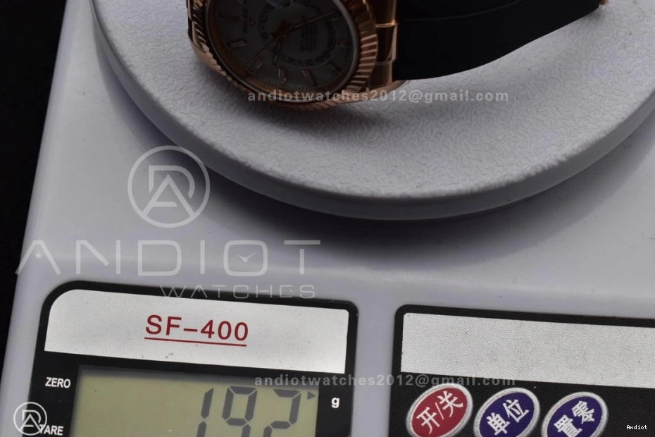 Dial (Gain Oyster-flex Strap 1:1 on A23J RG ZF Weight) Best Sky-Dweller Grey Edition 336235 0113